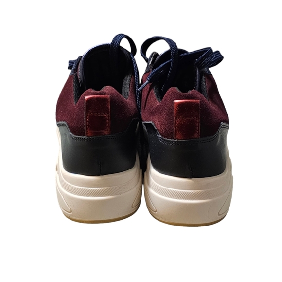 Boden navy/burgundy/leopard print sneakers - Picture 3 of 6